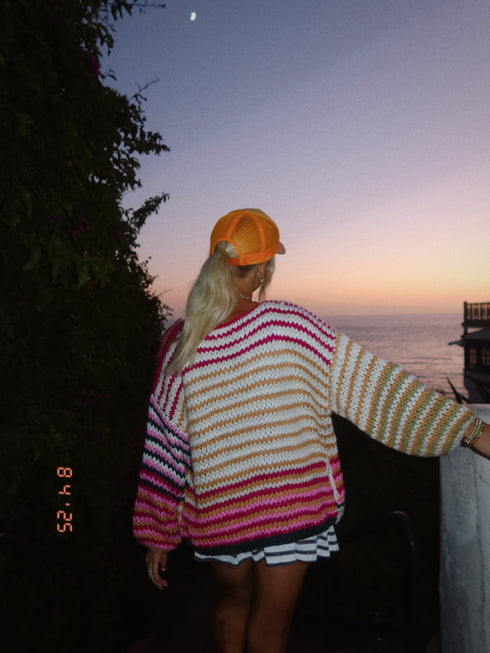You're My Stripe Cardigan// Pink *RESTOCKED*